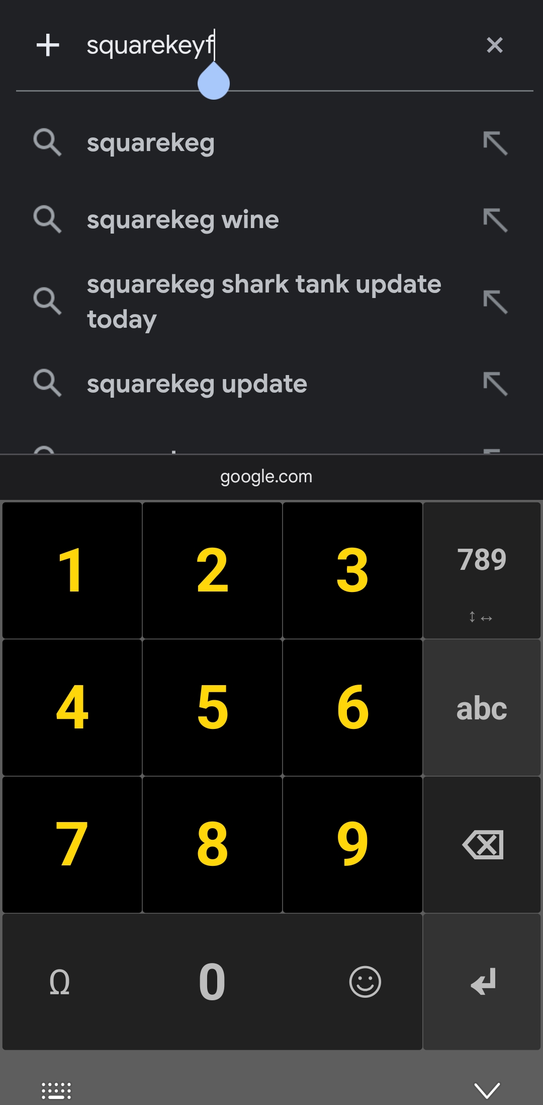 Squirkey's numbers board in dark colours